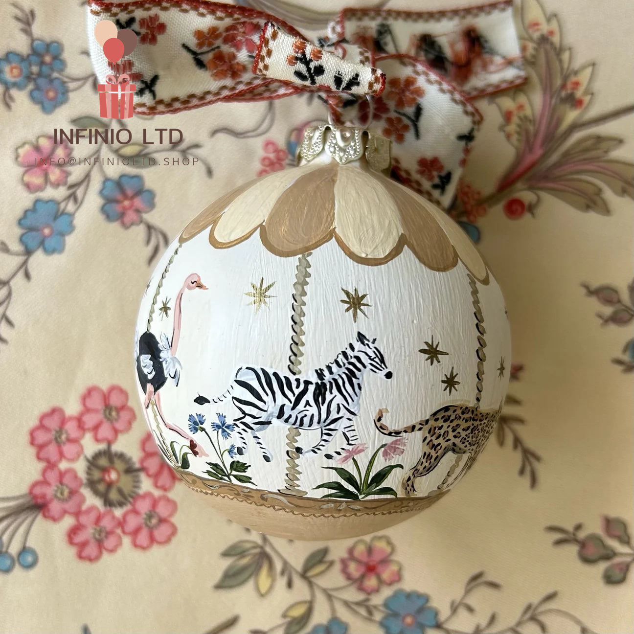 Neutral Carousel Ornament