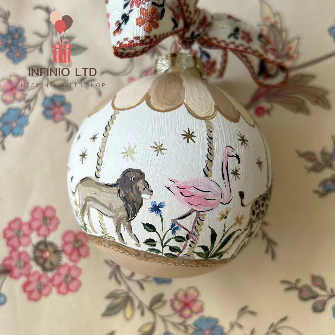 Neutral Carousel Ornament